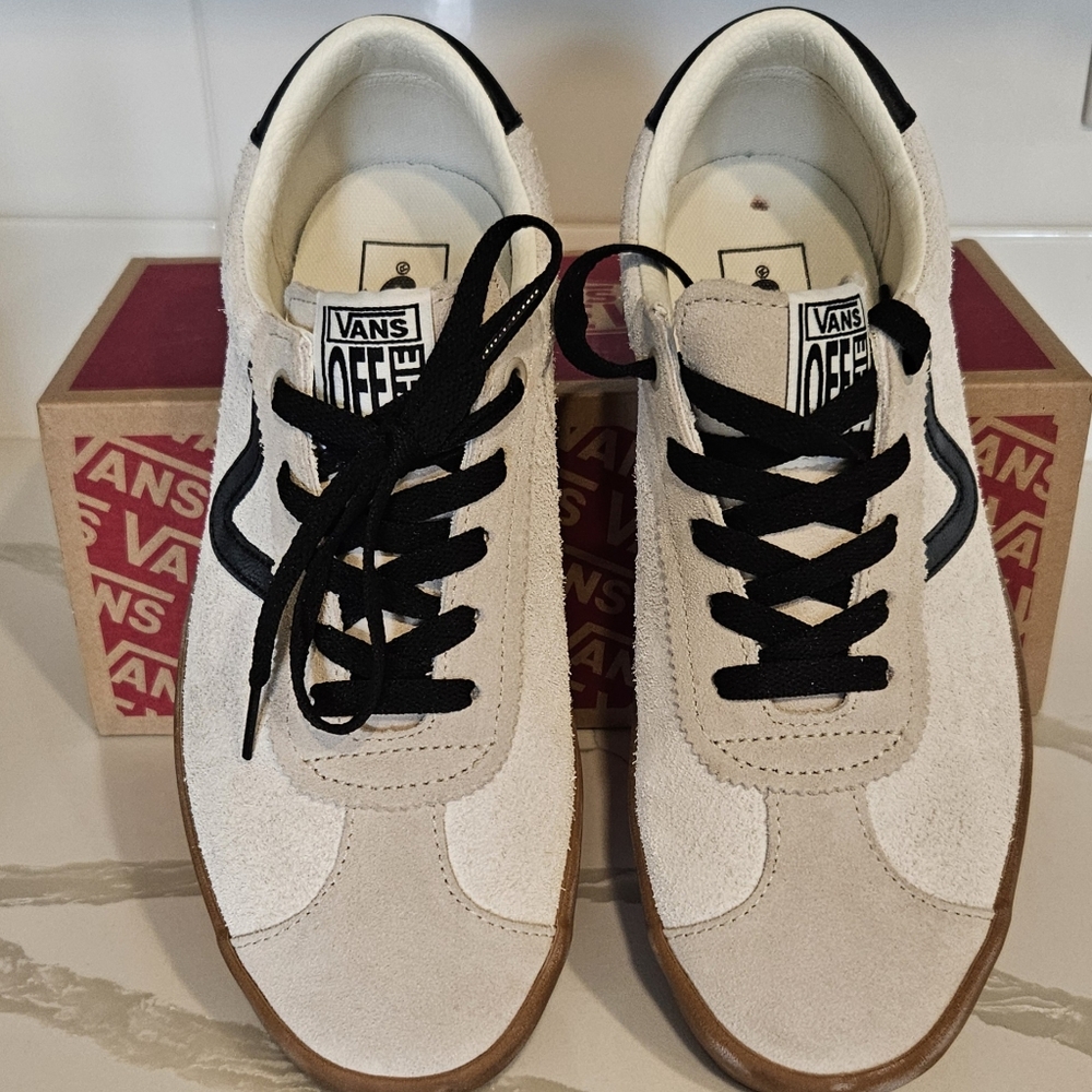 NWB Vans Unisex Suede Sport Low Multi/Marshmellow M8/W9.5